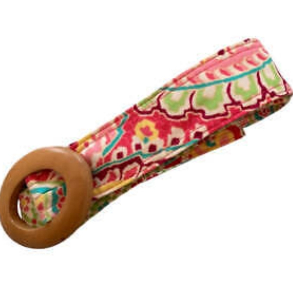 NWT Vera Bradley Capri Melon Print Fabric Belt Tortoise Shell Style Buckle Pink